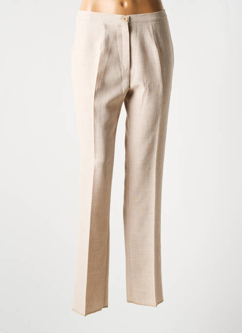 Pantalon droit beige GRIFFON pour femme