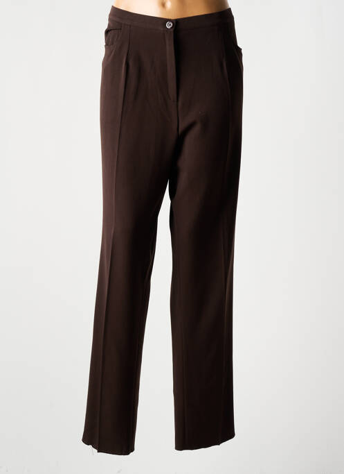 Pantalon droit marron GRIFFON pour femme