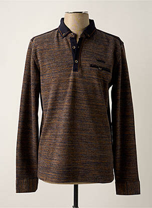 Polo marron DELAHAYE pour homme