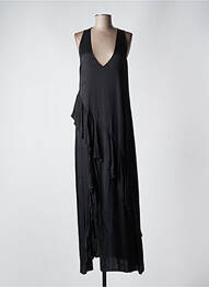 Robe longue sans manche sans manche noir ANGELA DAVIS femme
