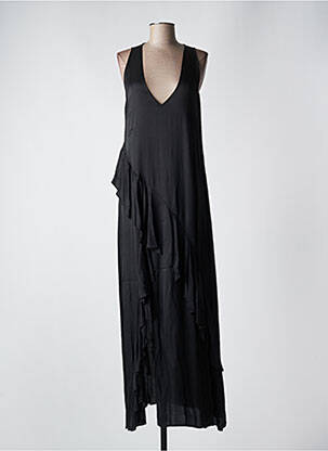 Robe longue sans manche sans manche noir ANGELA DAVIS femme