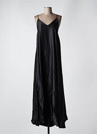 Robe longue coupe fluide fines bretelles noir ANGELA DAVIS femme