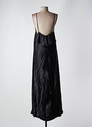 Robe longue coupe fluide fines bretelles noir ANGELA DAVIS femme