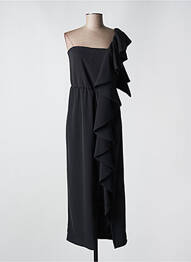 Robe longue manches courtes manches courtes noir ANGELA DAVIS femme
