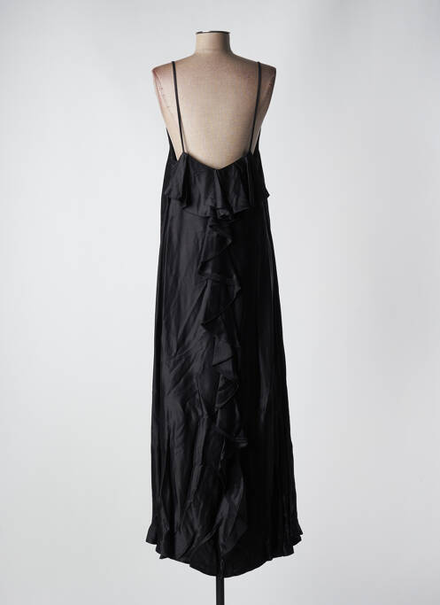 Robe longue coupe fluide fines bretelles noir ANGELA DAVIS femme