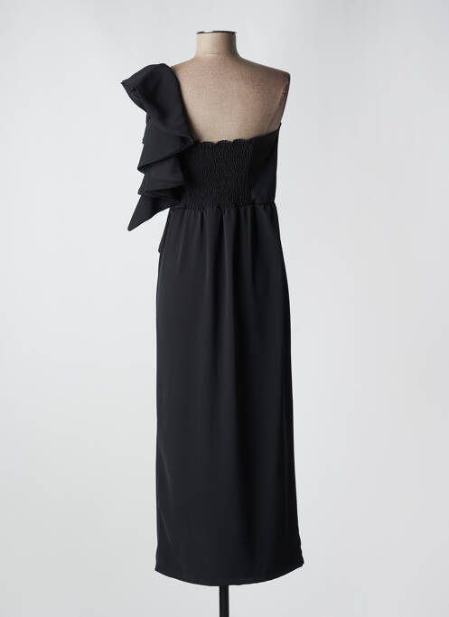 Robe longue manches courtes manches courtes noir ANGELA DAVIS femme