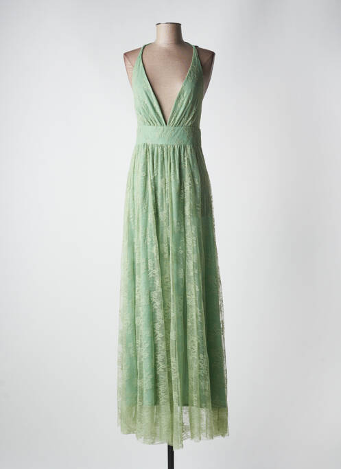 Robe longue vert LUMINA pour femme