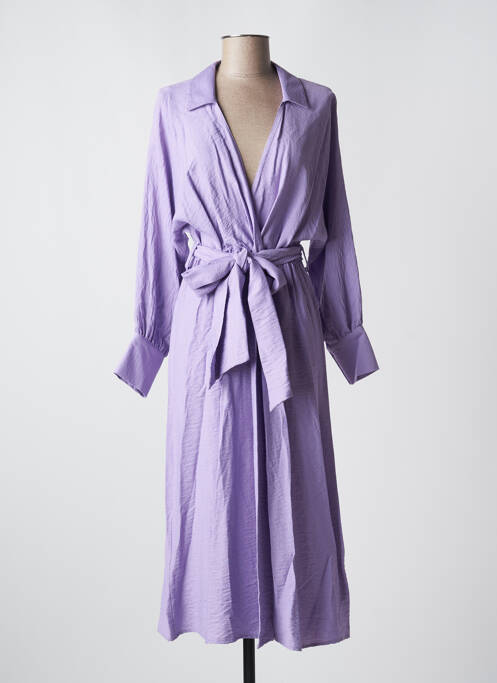 Robe longue violet LUMINA pour femme