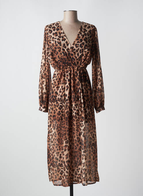 Robe mi-longue marron THE LULÙ pour femme