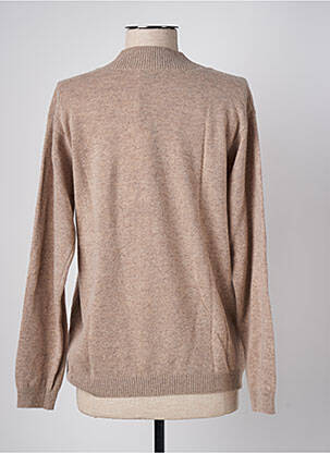 Pull tissage chiné manches longues beige DIANA GALLESI femme