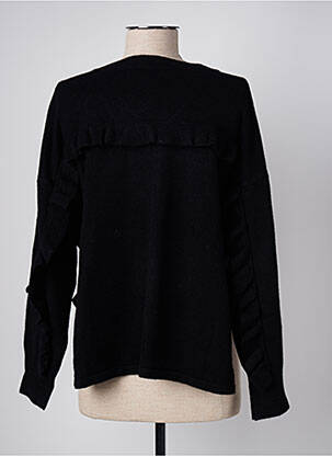 Pull coupe droite manches longues noir ANGELA DAVIS femme