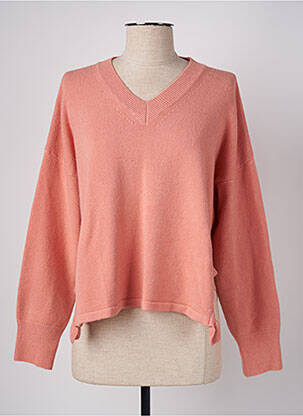 Pull coupe droite manches longues rose ANGELA DAVIS femme