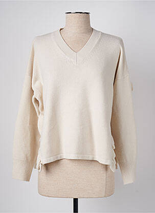 Pull stretch manches longues beige ANGELA DAVIS femme