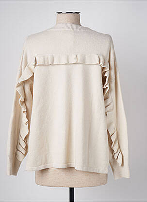 Pull coupe droite manches longues beige ANGELA DAVIS femme