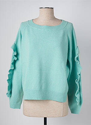 Pull stretch manches longues vert ANGELA DAVIS femme