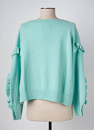 Pull coupe droite manches longues vert ANGELA DAVIS femme