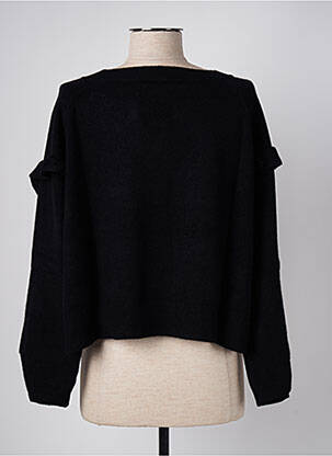 Pull coupe droite manches longues noir ANGELA DAVIS femme
