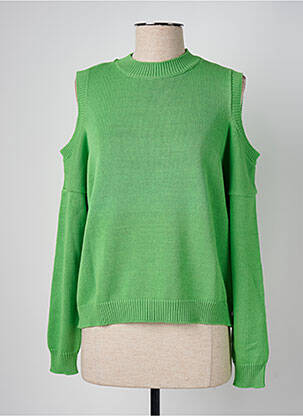 Pull stretch manches longues vert ANGELA DAVIS femme