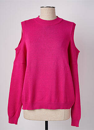 Pull stretch manches longues rose ANGELA DAVIS femme