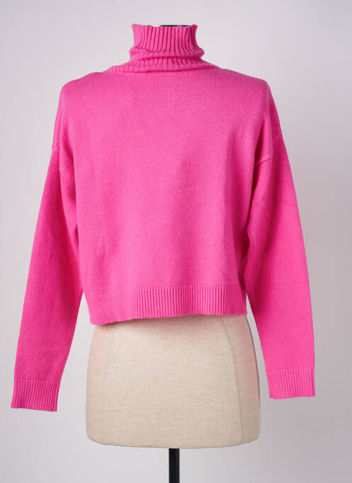 Pull col roulé rose DIANA GALLESI pour femme