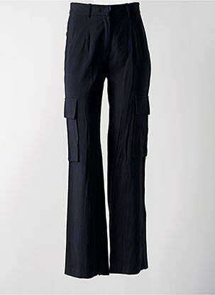 Pantalon cargo taille haute taille haute noir ANGELA DAVIS femme