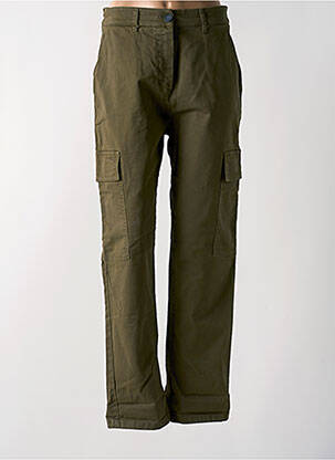 Pantalon cargo taille haute taille haute vert ANGELA DAVIS femme