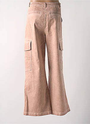 Pantalon cargo taille élastique taille haute rose ANGELA DAVIS femme
