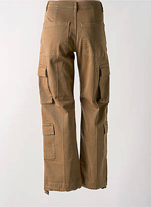 Pantalon cargo taille haute taille haute marron ANGELA DAVIS femme