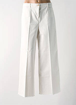 Jean coupe flare stretch taille haute blanc DIANA GALLESI femme