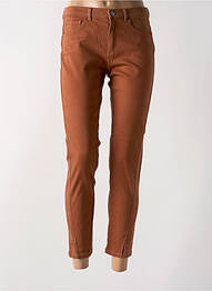 Jeans coupe slim stretch taille normale marron DIANA GALLESI femme