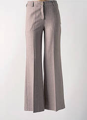 Pantalon flare marron ANGELA DAVIS pour femme seconde vue