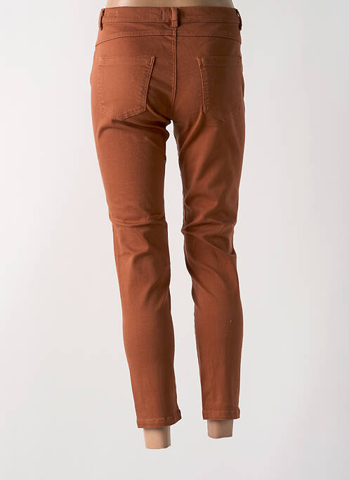 Jeans coupe slim marron DIANA GALLESI pour femme