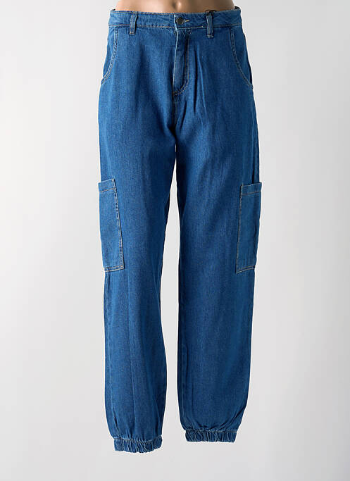 Pantalon cargo bleu ANGELA DAVIS pour femme