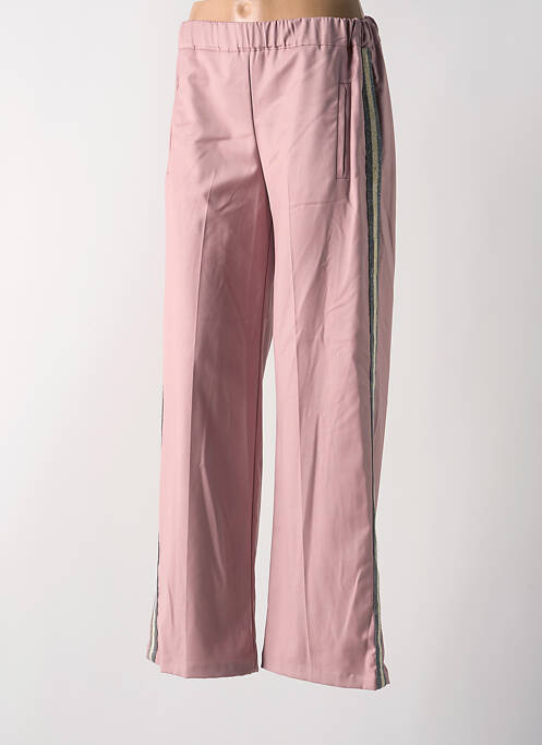 Pantalon droit rose ANGELA DAVIS pour femme