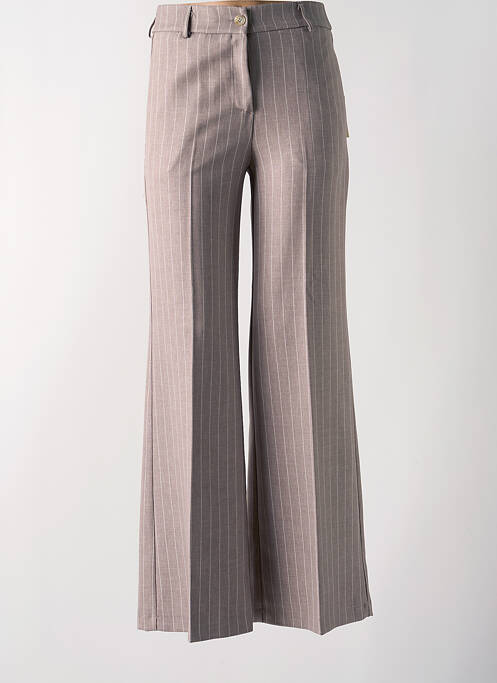 Pantalon flare marron ANGELA DAVIS pour femme