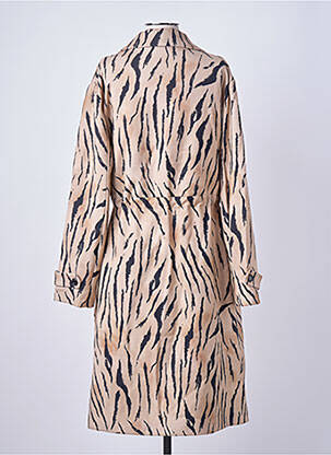 Manteau long poches sans capuche beige CARLA MONTANARINI femme