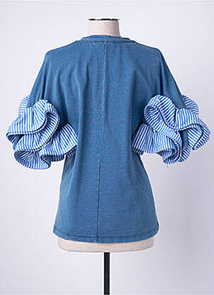 Top stretch manches courtes bleu ANGELA DAVIS femme