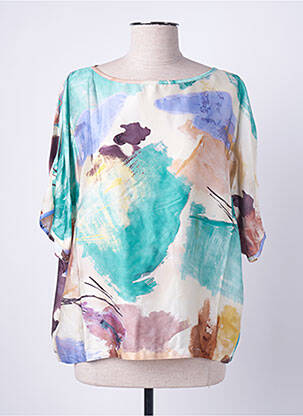Blouse manches courtes manches courtes beige FRIDA MADÉ femme
