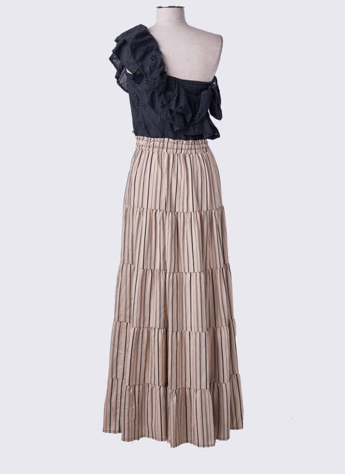 Robe longue beige ANGELA DAVIS pour femme