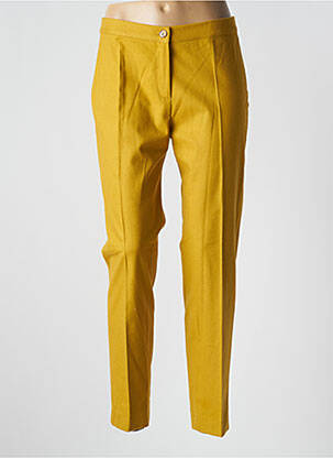 Pantalon slim stretch taille normale jaune DIANA GALLESI femme