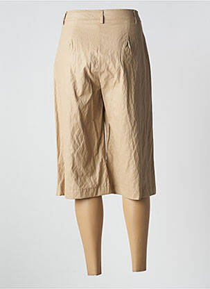 Pantacourt taille haute taille haute beige ANGELA DAVIS femme
