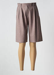 Bermuda taille haute taille haute marron ANGELA DAVIS femme