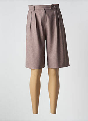 Bermuda taille haute taille haute marron ANGELA DAVIS femme