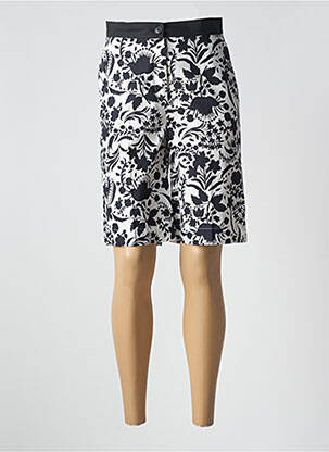 Bermuda taille à pinces taille haute blanc DIANA GALLESI femme