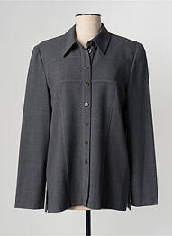 Chemisier coupe droite manches longues gris FRANK WALDER femme