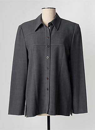 Chemisier coupe droite manches longues gris FRANK WALDER femme