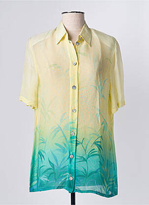 Chemisier tissage crêpe manches courtes jaune SOMMERMANN femme