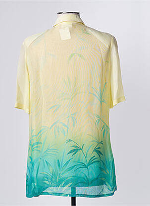 Chemisier tissage crêpe manches courtes jaune SOMMERMANN femme