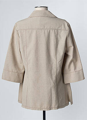 Veste casual col chemisier beige KARTING femme