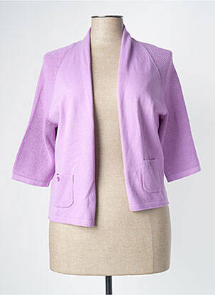 Gilet manches longues manches 3/4 violet FRANK WALDER femme